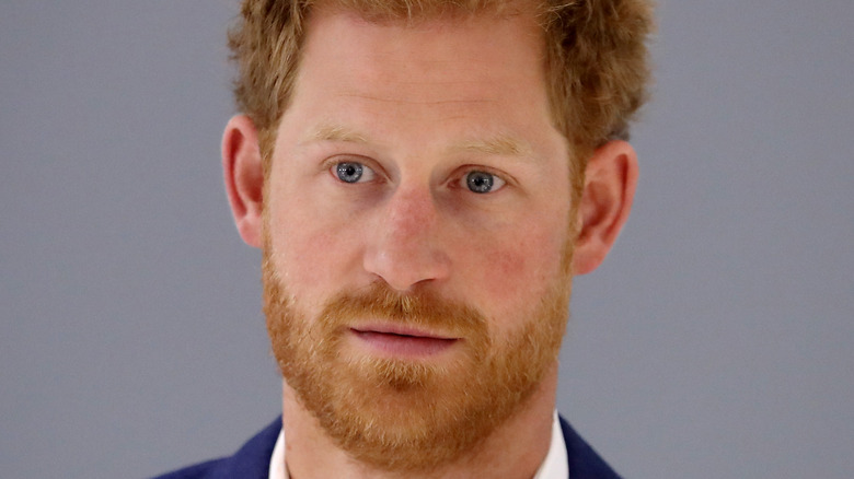 Prince Harry looking introspective