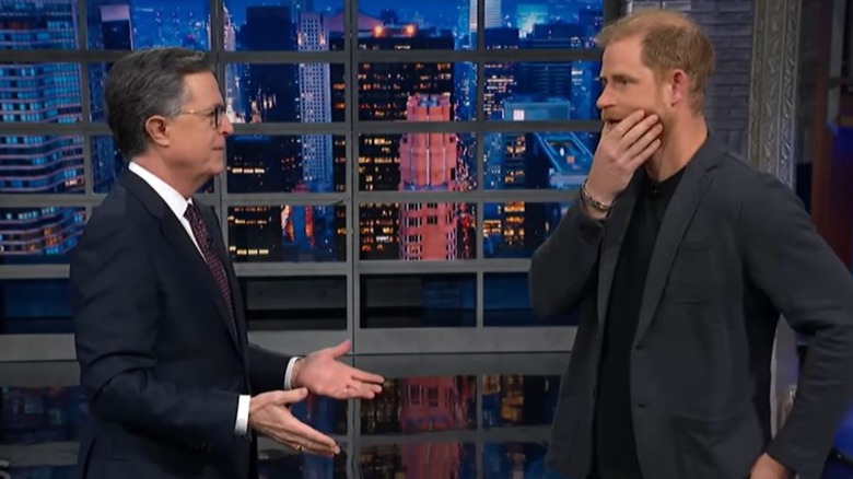 Prince Harry makes an appearance on "The Late Show with Stephen Colbert" in December 2025
