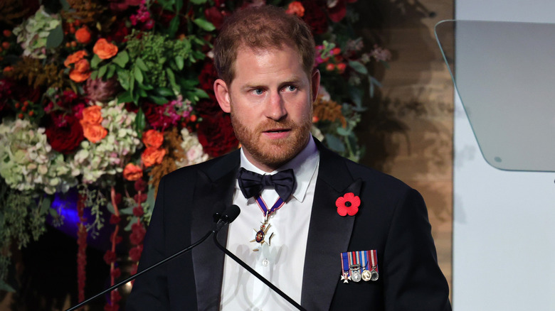 Prince Harry with microphone