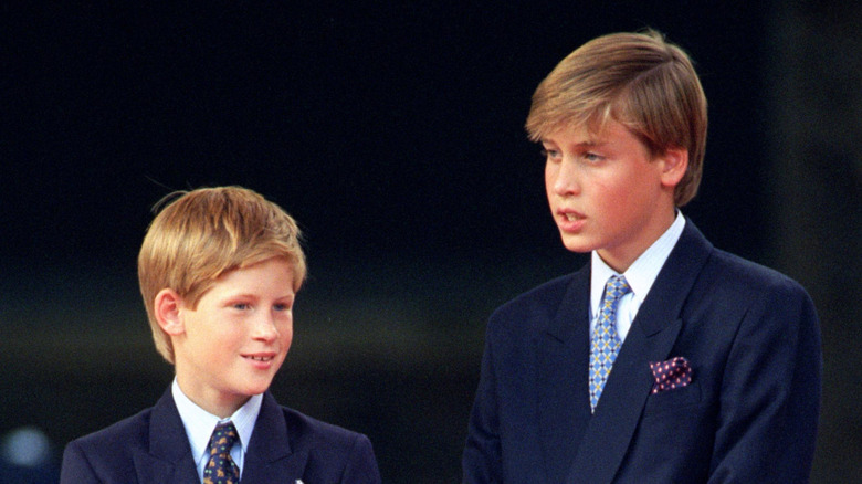 Prince Harry and Prince William as children