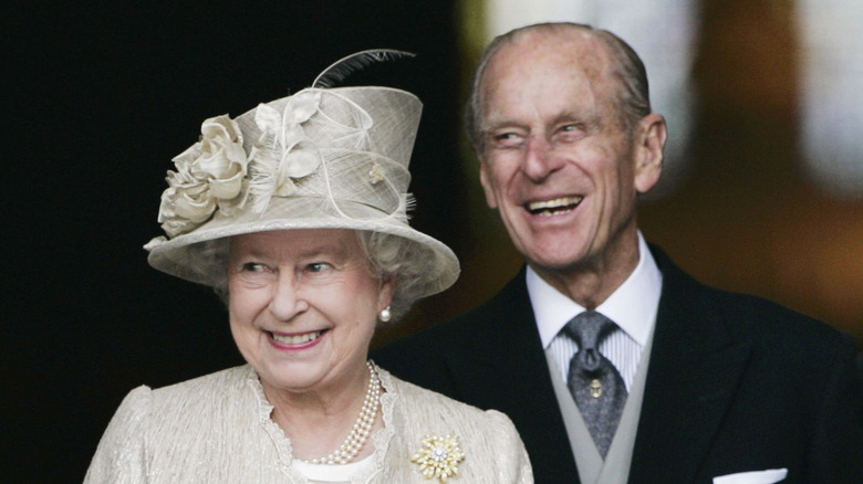 Queen Elizabeth II and Prince Philip smiling
