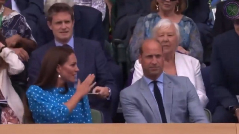 Princess Catherine and Prince William entering Wimbledon Royal Box