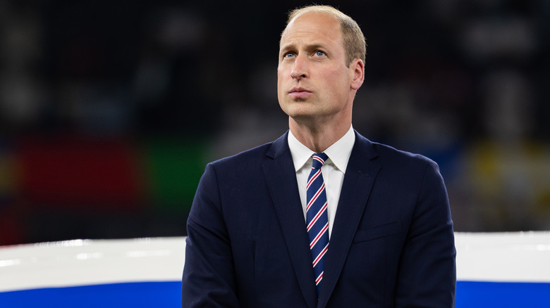 Prince William looking pensive