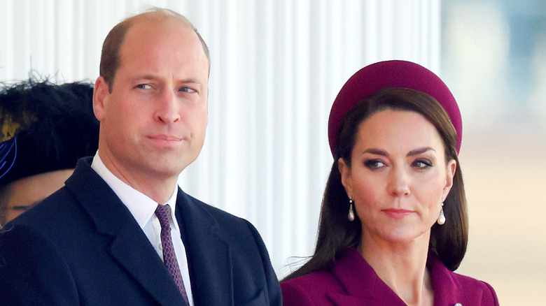 prince william and kate middleton scowling