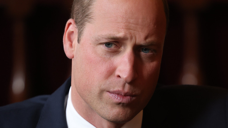 Prince William looking pensive