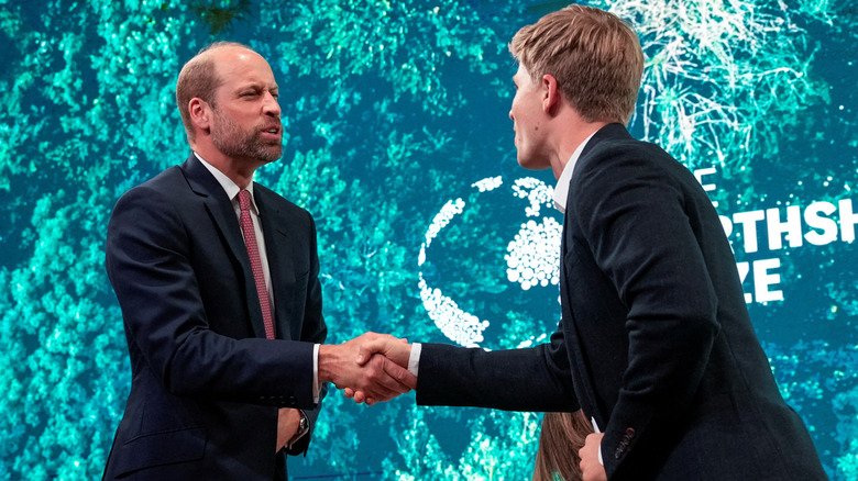 Prince William and Robert Irwin shaking hands