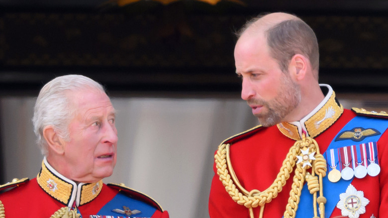 Prince William and King Charles chat at 2025 Trooping the Colour