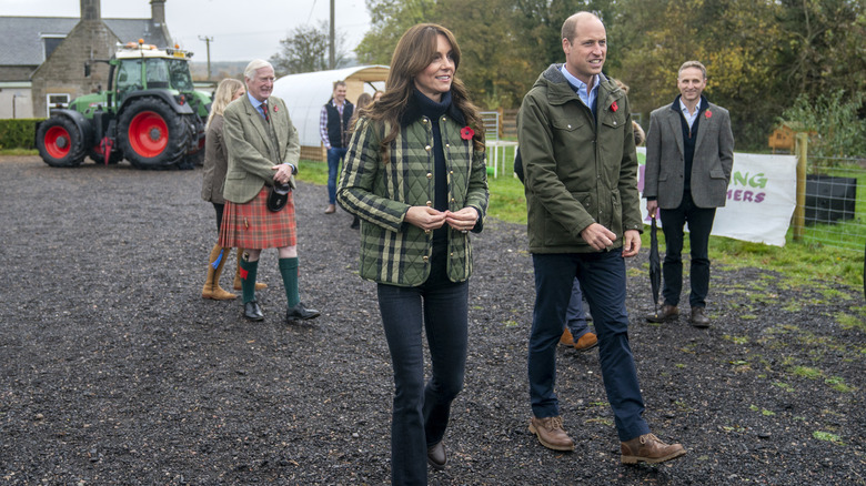 Prince William and Princess Catherine on a walk in Scotland