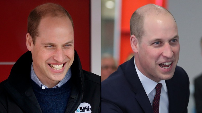 ﻿﻿Prince William laughing at the Virgin Money London Marathon (2017)/ William speaking at Evelina London Children's Hospital 2018)