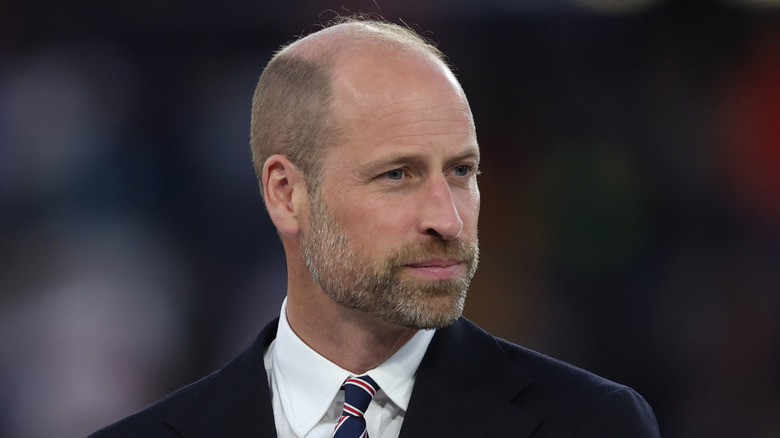Prince William looking serious at the UEFA Women's EURO 2025 Final