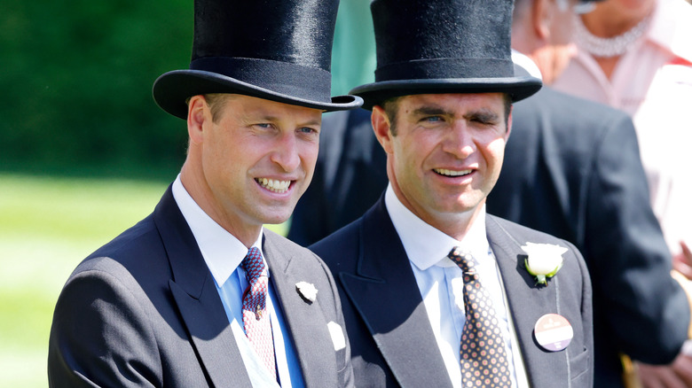 Prince William and Oliver Baker at the Royal Ascot