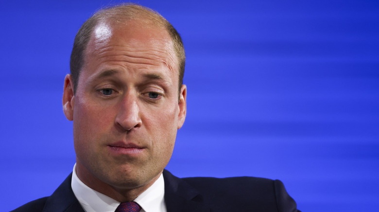 Prince William with serious look