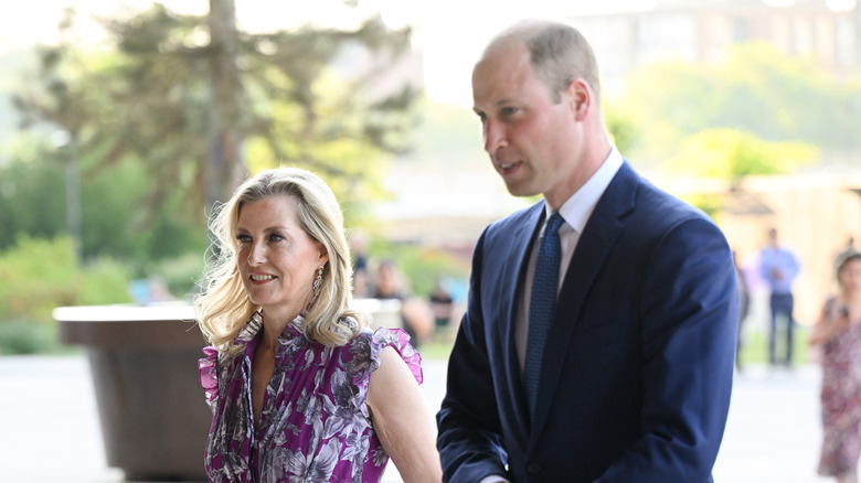 Sophie, Duchess of Edinburgh and Prince William attending an event