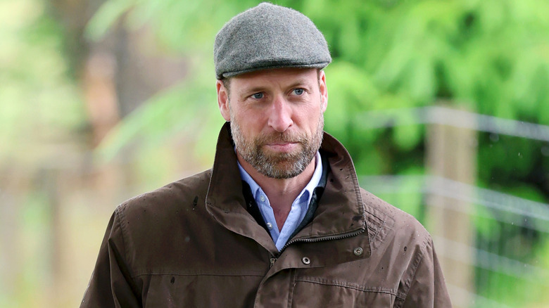 Prince William looking serious