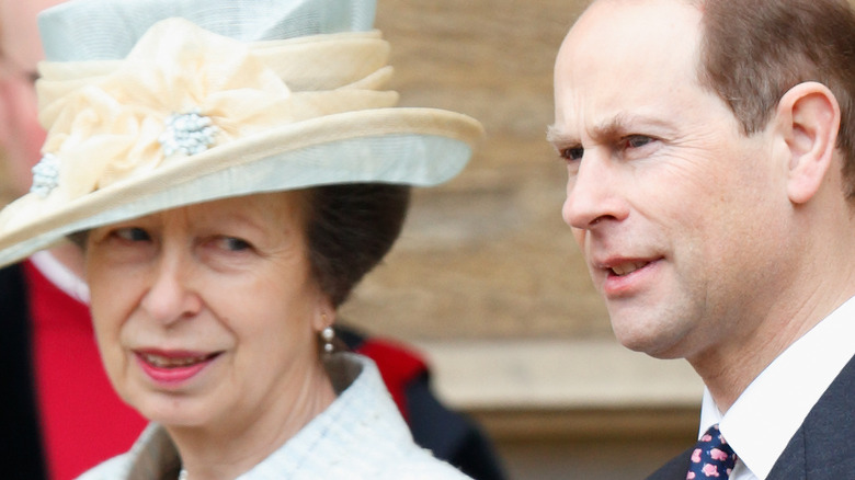 Princess Anne & Prince Edward standing together