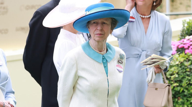 Princess Anne '70s blue dress