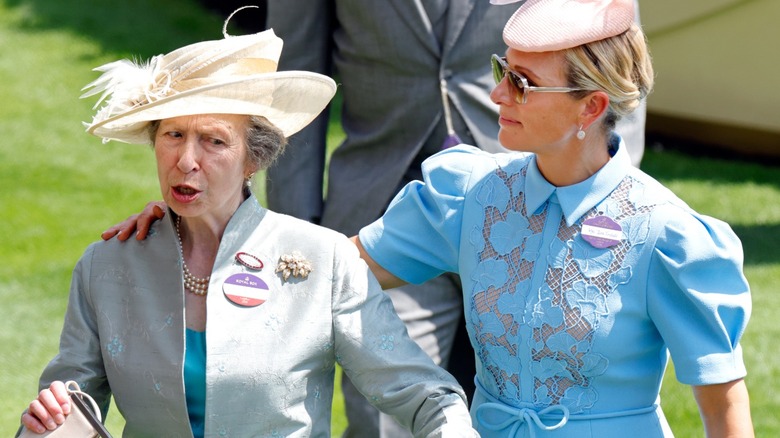 Princess Anne and Zara Tindall at Ascot