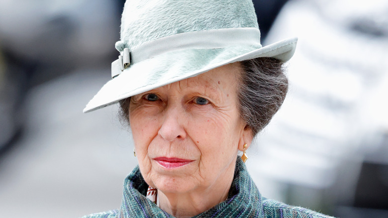 Princess Anne wearing a hat