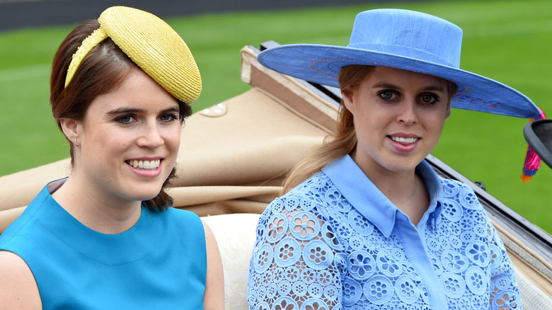 Princess Beatrice and Princess Eugenie smiling together