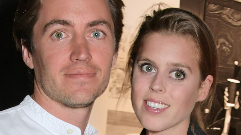 Princess Beatrice and Edoardo Mapelli Mozzi smiling together