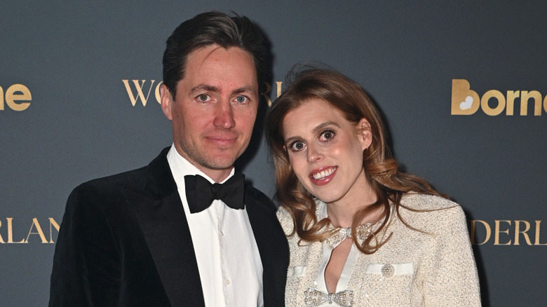 Edoardo Mapelli Mozzi and Princess Beatrice smiling