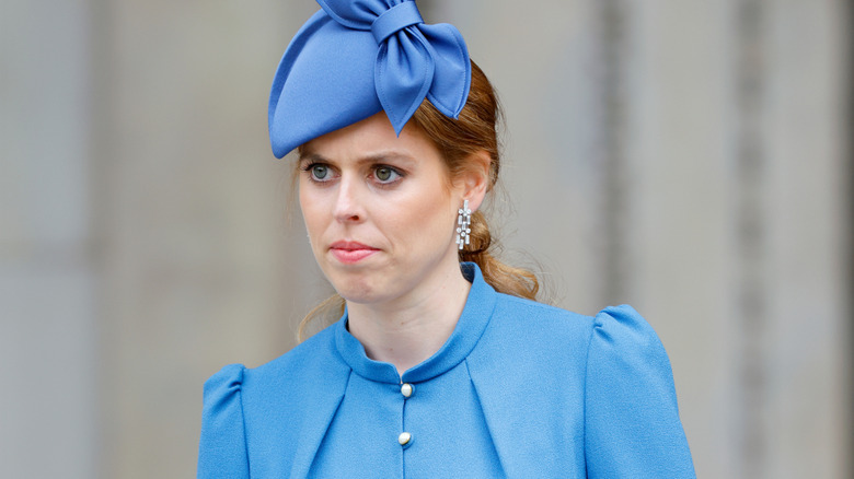 Princess Beatrice attends a National Service of Thanksgiving to celebrate the Platinum Jubilee of Queen Elizabeth II at St Paul's Cathedral on June 3, 2022 in London, England.