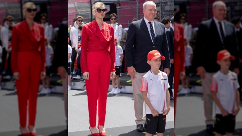 Princess Charlene and Prince Albert at the 2025 Monaco Grand Prix