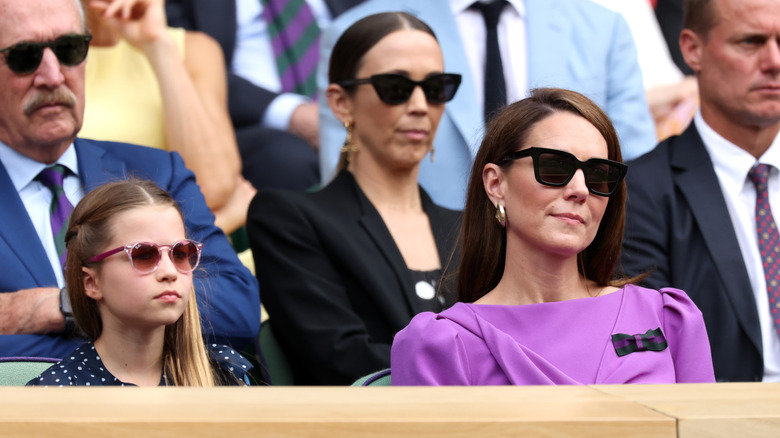 Kate Middleton and Princess Charlotte attending Wimbledon in sunglasses together