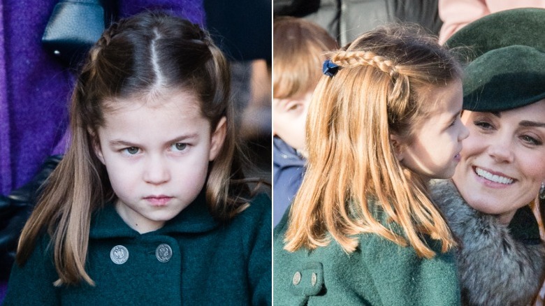 Princess Charlotte attends the Christmas Day Church service at Church of St Mary Magdalene on the Sandringham estate on December 25, 2019 in King's Lynn, United Kingdom (2019)
