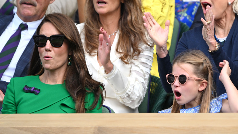 Kate Middleton watching Wimbledon with Princess Charlotte