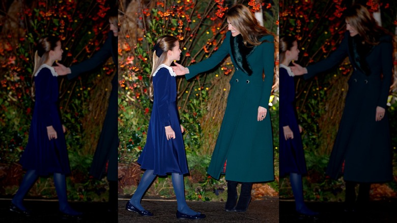 Princess Charlotte and Catherine, Princess of Wales, at the 'Together At Christmas' Carol Service on December 5, 2025