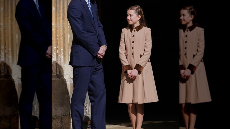 Princess Charlotte on a 2025 Christmas morning walkabout