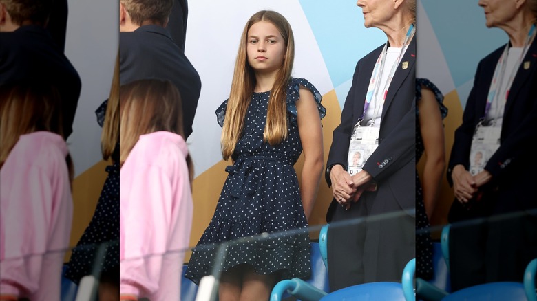 Princess Charlotte attending the 2025 UEFA EURO Tournament