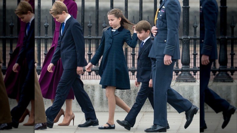 Princess Charlotte attending the 2025 VE Day celebration with her siblings