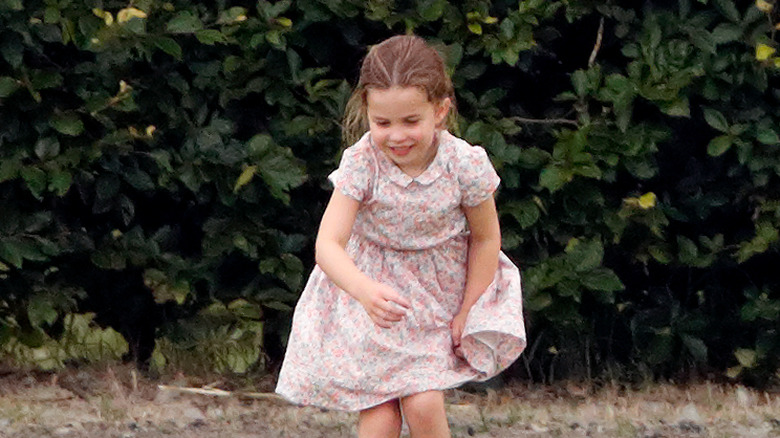 Princess Charlotte in a floral dress