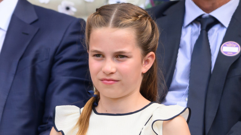 Princess Charlotte of Wales with her hair braided