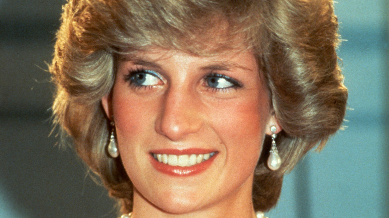 Princess Diana smiling at event