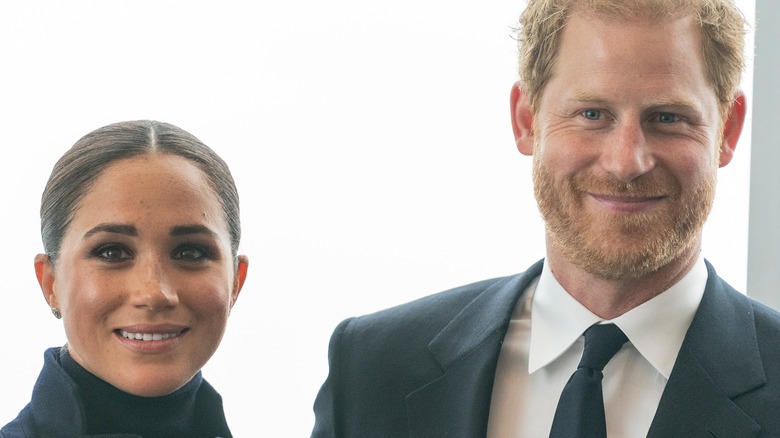 Meghan Markle and Prince Harry smiling