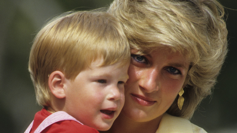 Princess Diana and young Prince Harry