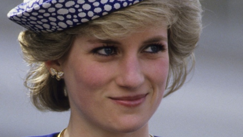 Iconic Princess Diana smiling on a visit