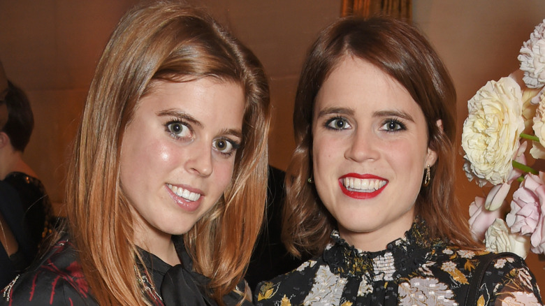 Princess Beatrice and Princess Eugenie in hats 