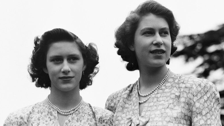 Princess Margaret Queen Elizabeth II smiling
