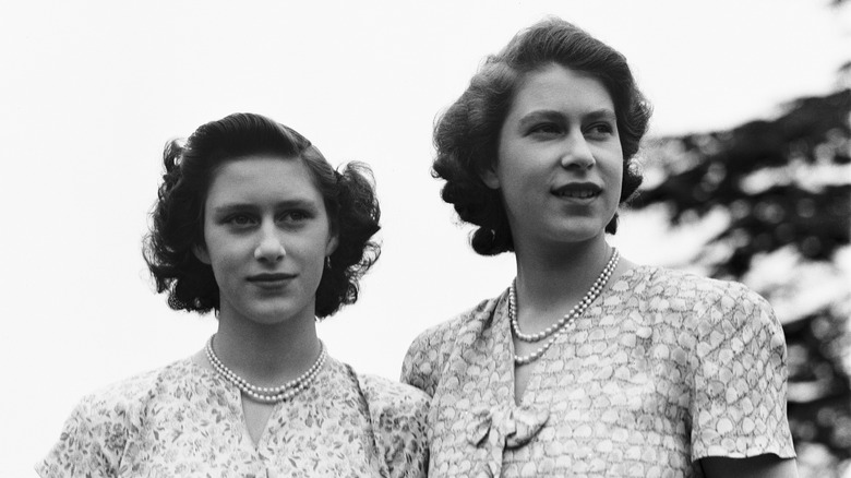 Princess Margaret and Queen Elizabeth II together 