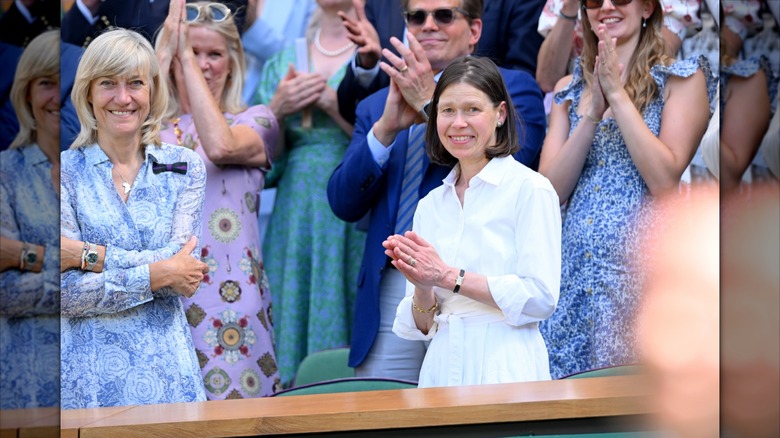 Lady Sarah Chatto in the royal box at Wimbleon