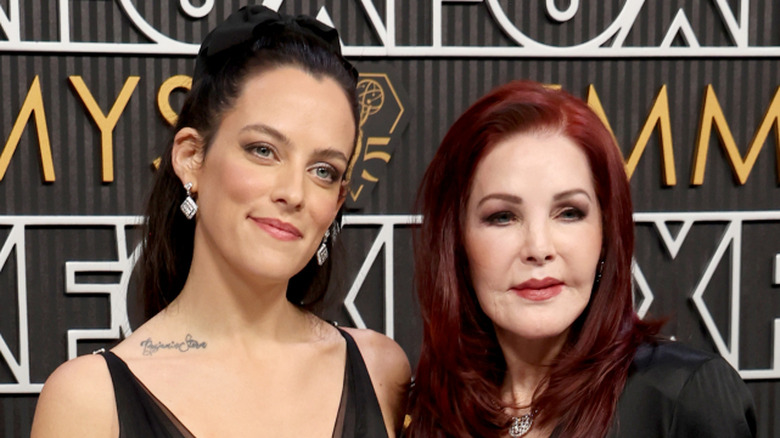 Riley Keough and Priscilla Presley at the 2024 Emmy Awards