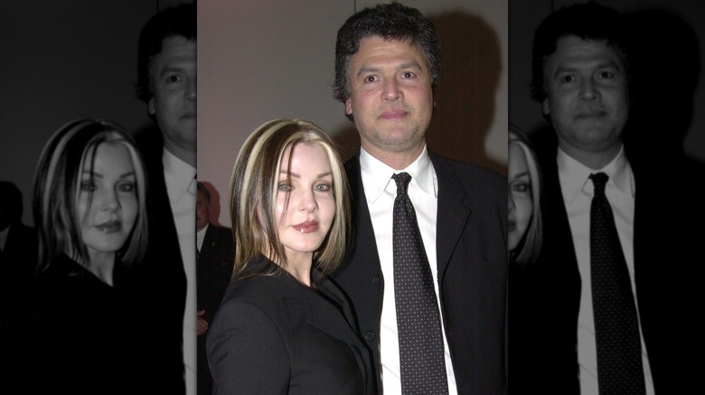 Priscilla Presley with her then-boyfriend Marco Garibaldi at Larry King's birthday celebration