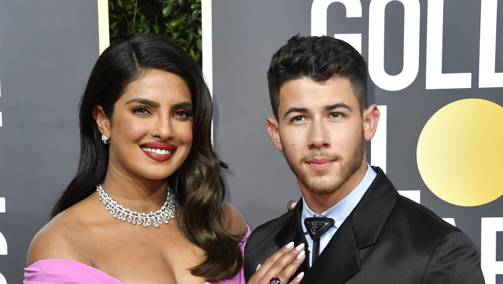 Priyanka Chopra and Nick Jonas on red carpet