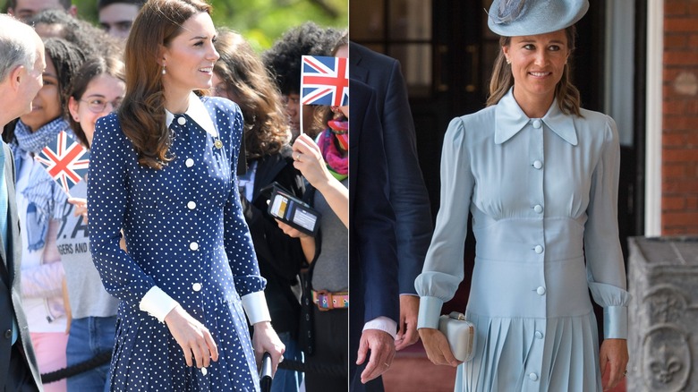 Princess Kate, Pippa Middleton Wear Matching Coats at Holiday Show