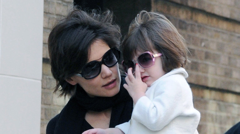 Katie Holmes and Suri Cruise in sunglasses