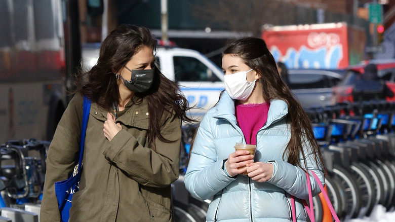 Katie and Suri walking